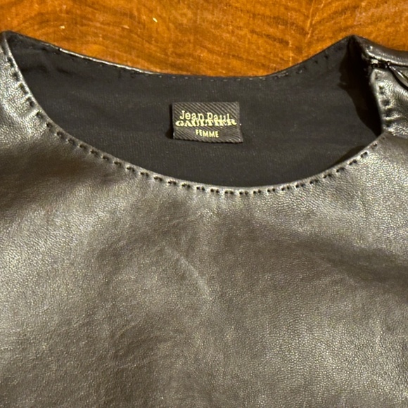 Jean Paul Gaultier Leather Jersey Dress - Picture 12 of 13